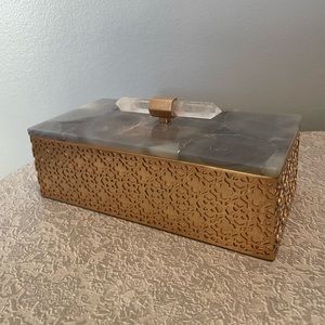 EXCLUSIVE Kendra Scott rectangle, tan agate jewelry box